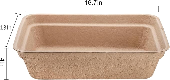 WUWEOT 8 Pack Disposable Cat Litter Box, Paper Cat Litter Tray Pet Litter Pan - Image 2