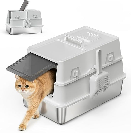 Stainless Steel Litter Box by AKAOLA