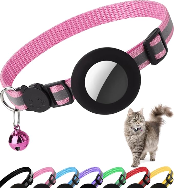 Airtag Cat Collar Breakaway, Reflective Kitten Collar by Treatyourpetswithonlythebest%EF%BC%81