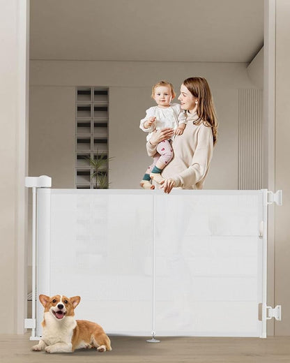 Miumoon 59 inch Retractable Baby Gates 34 inch Tall, Retractable Gate by MiumoonBabyGates