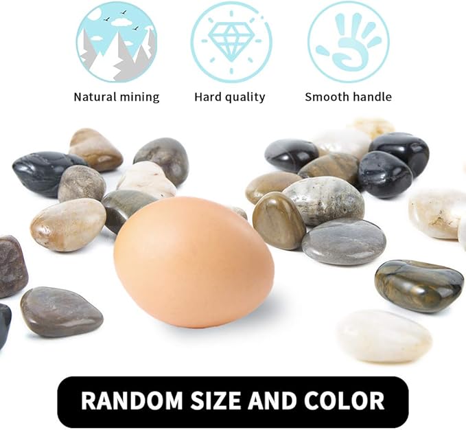 Pebbles Polished Gravel, Natural Polished Mixed Color Stones, 0.5-1.2 inch - Image 7