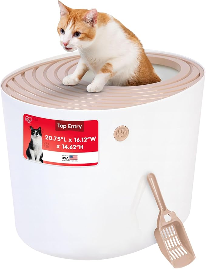IRIS USA Cat Litter Box Large Top Entry by IRISUSA