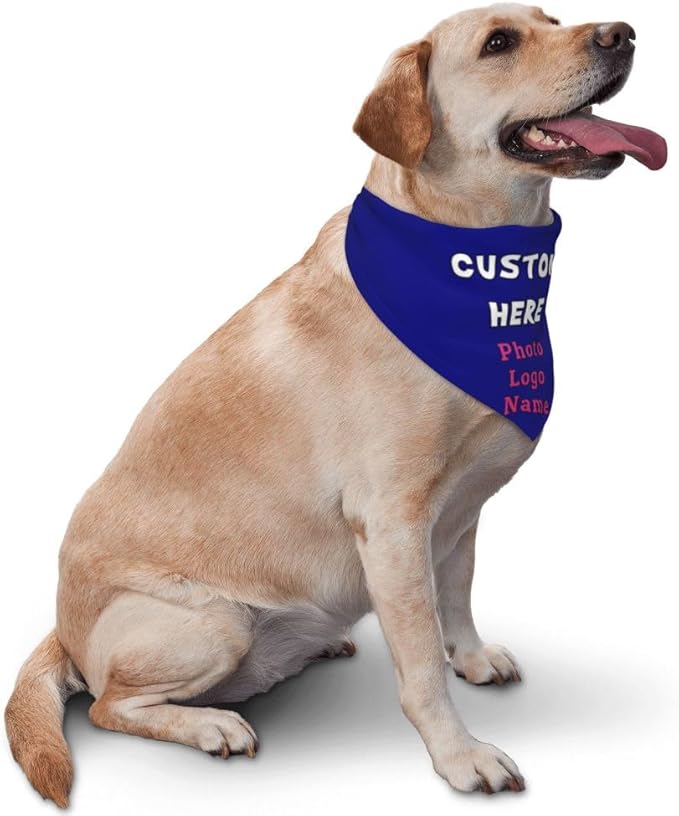 Custom Pet Scarf Dog Bandana, Personalized Triangle Bib Suitable - Image 2