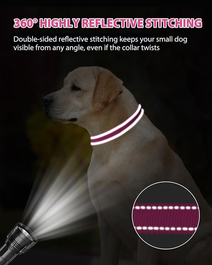Joytale Dog Collars for Medium Dogs, Comfortable Double-Sided Reflective Nylon - Image 5