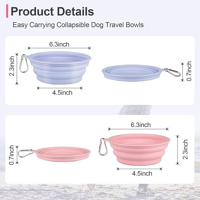 Kytely Collapsible Dog Bowls Medium, Portable Pet Water Food Bowl - Image 4