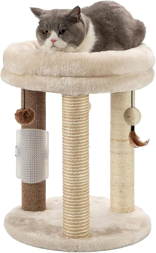 MECOOL 4in1 Small Cat Tree, Scratching Post by MECOOL