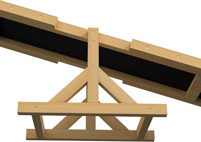 PawHut Wooden Dog Agility Seesaw - Image 8