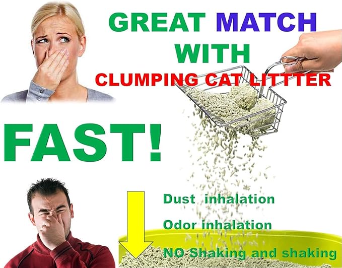 Qualiall All Metal Litter Scoop, Solid Metal Sifter, Cat Litter Scoop Metal - Image 3