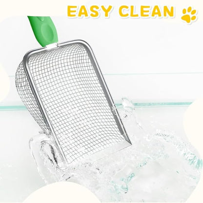 Metal Cat Litter Scoop, Sturdy Litter Cleaner Corner Shovel, Stainless Steel - Image 8