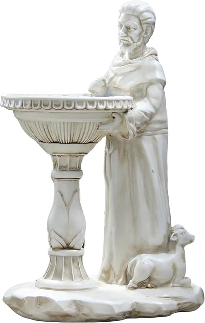 Sheaifun St Francis Garden Statue Outdoor Solar Garden Decor Resin 10.5 Inch - Image 9