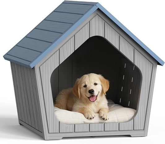 Dog House Outdoor for Puppy, Durable Small Dog House Indoor, Waterproof and by GYMHILL