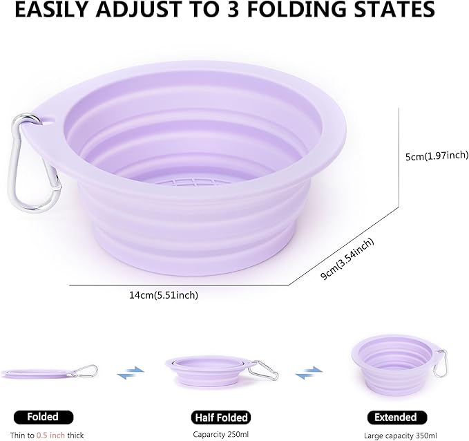 3 Pack Collapsible Dog Bowls, Pet Bowls - Image 7