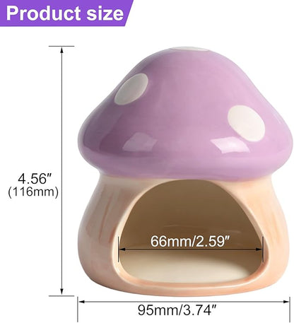 Cute Aquarium Mushroom House Betta Fish Tank Accessory Decor Mini Ceramic Fish - Image 3