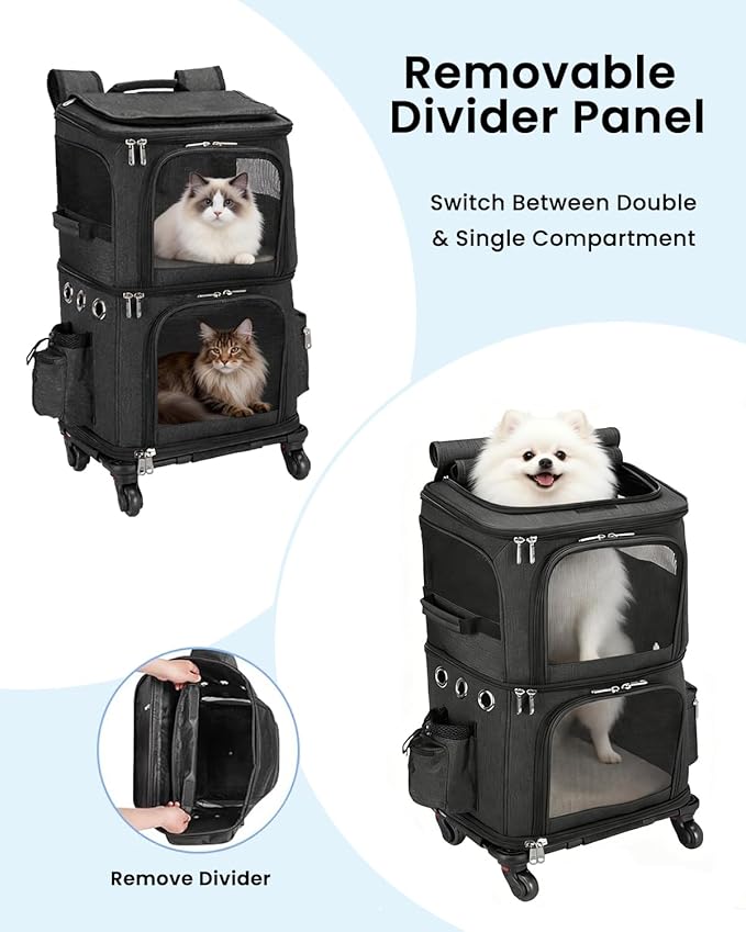 HOVONO Double-Compartment Pet Carrier Backpack - Image 2