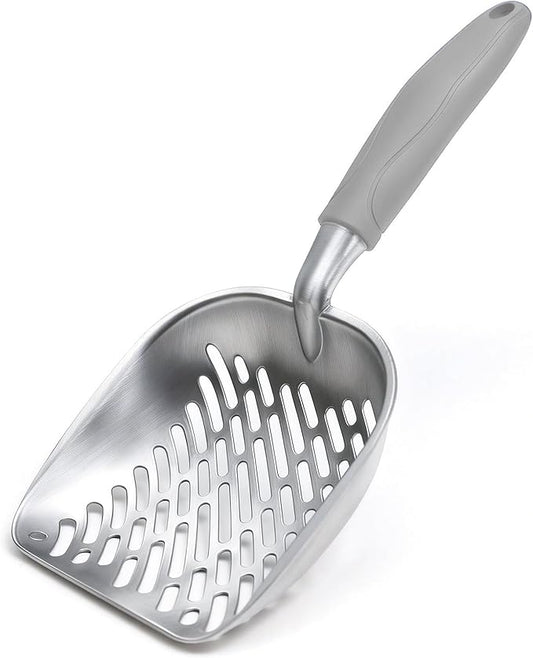 Cat Litter Scoop, Kitty Metal Scooper, Heavy Duty Aluminum Deep Sifter by Unknown