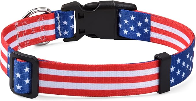 Mihqy American Flag Dog Collar and Leash Set- Patriotic, US Flag Pattern - Image 5