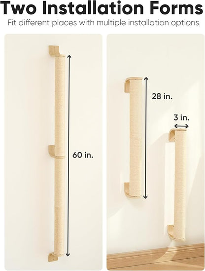 FUKUMARU Cat Wall Scratcher, Sturdy Sisal Climbing Tree - Image 4
