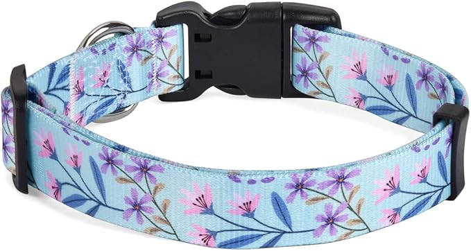 Mihqy Dog Collar with Bohemia Floral Tribal Geometric Patterns - Image 2
