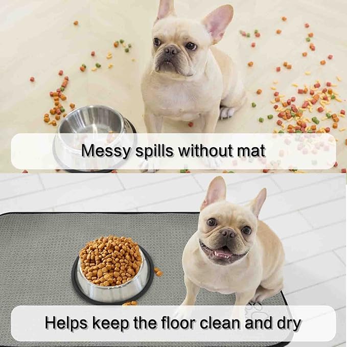 SINLAND Microfiber Extra-Large Pet Food Mat Dish Drying Mat Dog Feeding Mats - Image 5
