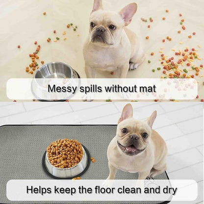 SINLAND Microfiber Extra-Large Pet Food Mat Dish Drying Mat Dog Feeding Mats - Image 5