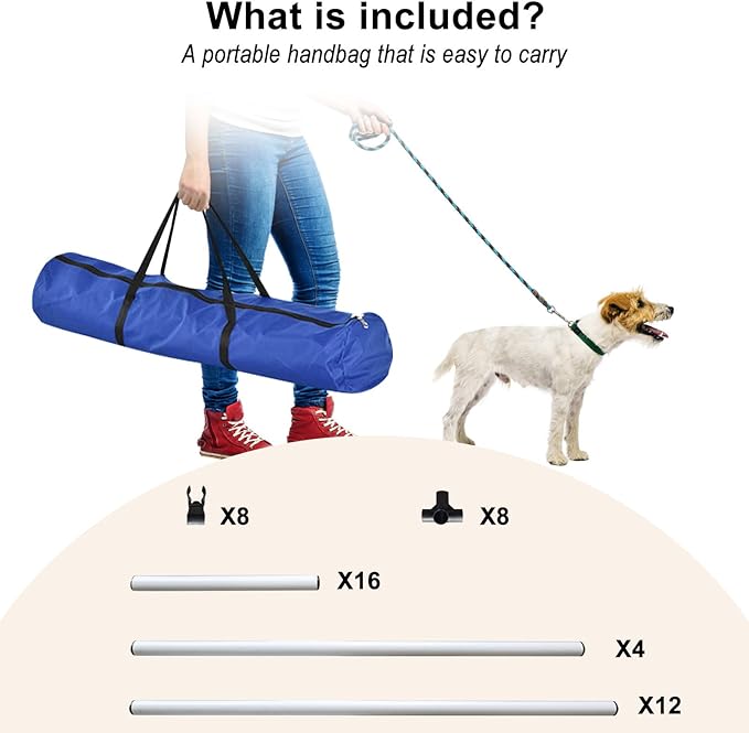 Dog Agility Jump Training Kit, Adjustable Hurdle Set - Image 3