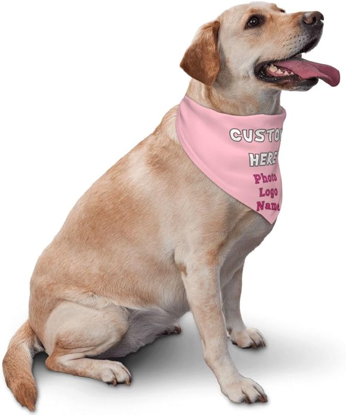 Custom Pet Scarf Dog Bandana, Personalized Triangle Bib Suitable - Image 2