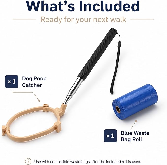 Pooper Scooper for Dogs, Hands-Free Pet Waste Pickup Tool, Foldable 8 Inch - Image 6