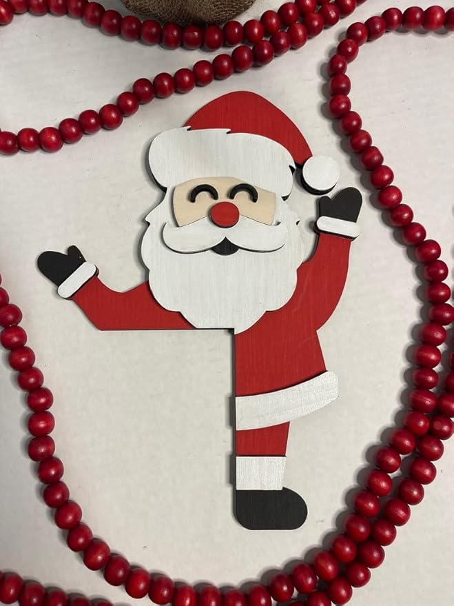 Christmas Door Topper Holiday Home Decor Funny Snowman Santa Claus Top Door - Image 4