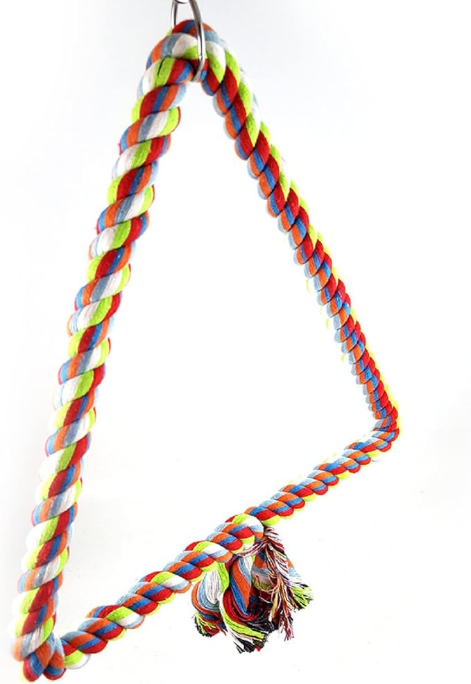 Spoiled Pet® Large Triangle Bird Rope Swing Perch - Image 3