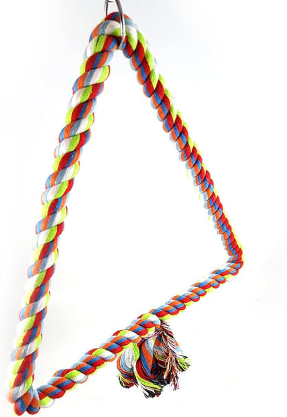 Spoiled Pet® Large Triangle Bird Rope Swing Perch - Image 3