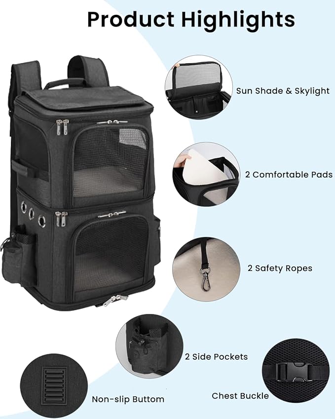 HOVONO Double-Compartment Pet Carrier Backpack - Image 5