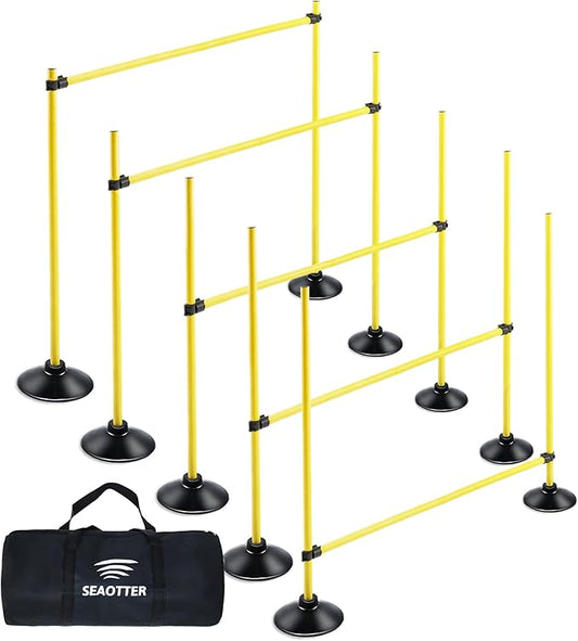 SEAOTTER Agility Hurdles 4FT Detachable Adjustable Sports Speed Training Hurdles by SEAOTTER