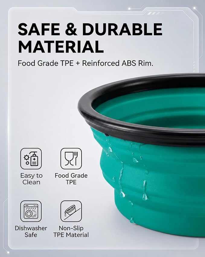 Collapsible Dog Bowls for Travel, BPA Free) - Image 5