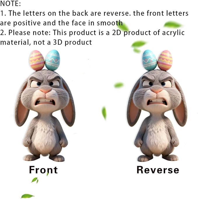 6 Pcs Easter Hanging Ornaments for Tree Funny Bunny - Image 6