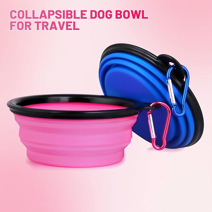 Dog Bowl Pet Collapsible Bowls, 2 Pack Collapsible Dog Water Bowls - Image 2