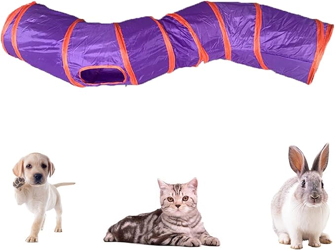 iCAGY Cat Tunnel for Indoor Cats Interactive, Rabbit Tunnel Toys, Pet Toys Play - Image 3