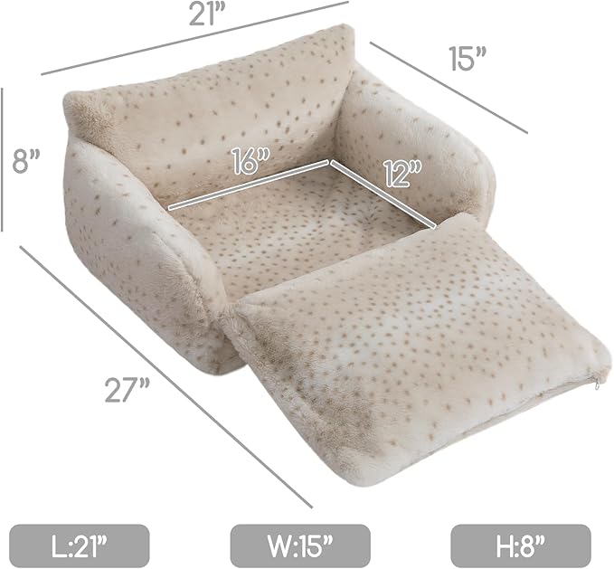 Hollypet Cat Bed Fluffy Plush Multifunctional Double-Layer Machine Washable - Image 3