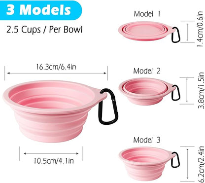 PetBonus 2-Pack Silicone Collapsible Dog Bowls, BPA Free Dishwasher Safe - Image 3