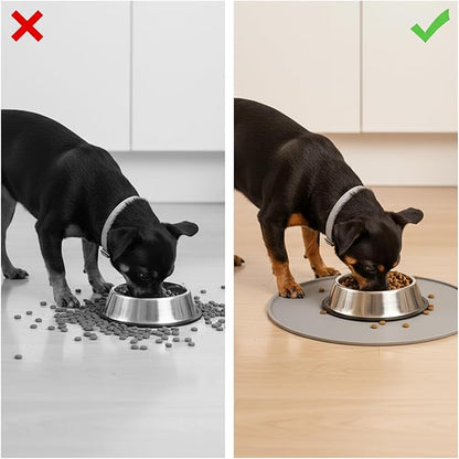 Silicone Pet Food Mat, Waterproof Nonslip Feeding Bowl Mat - Image 5