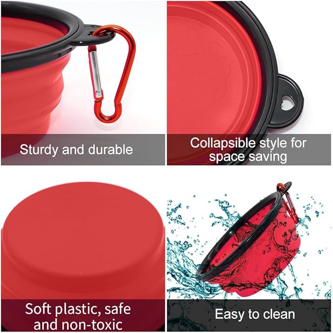 Dog Bowl Pet Collapsible Bowls, 2 Pack Collapsible Dog Water Bowls - Image 5
