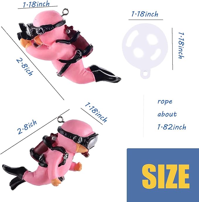 2-Pack Tank Decorations, Cute Little Diver, Aquarium Decoration Accessories - Image 2