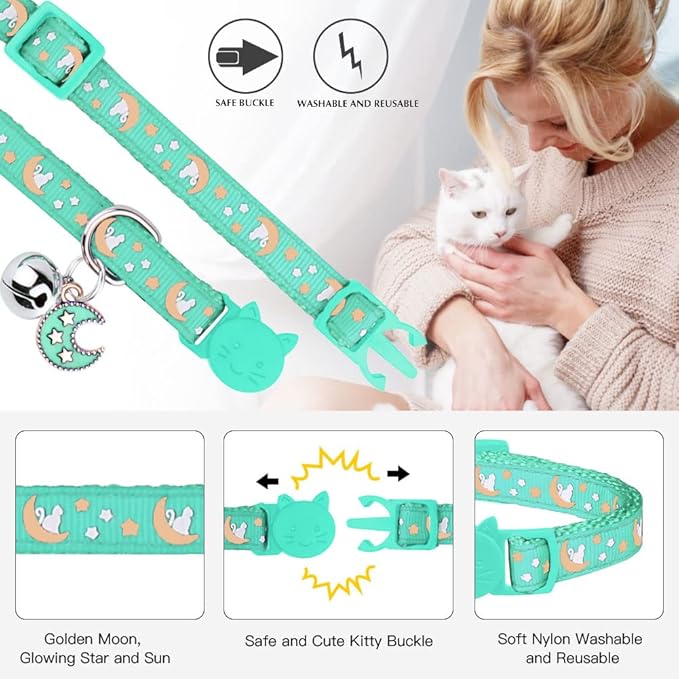 Baeuppit 2Pcs Breakaway Cats Collars Cat Collars - Image 3