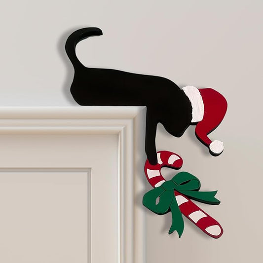 Christmas Door Topper Holiday Home Decor Funny Snowman Santa Claus Top Door by Unknown