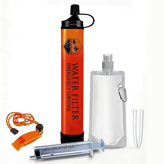 High-Capacity Survival Water Filter Straw Kit by Unknown