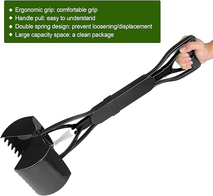 Pet Pooper Scooper, Long Handle Folding Poop Scoop, Stable Jaw Scoop Easy - Image 6