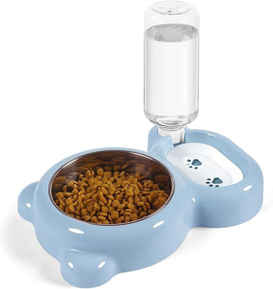 Double Dog Cat Bowls, Cat Food and Water Bowl Set by Unknown
