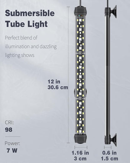 Pawfly 6.5 W Aquarium LED Light 12 Inch 24/7 Fish Tank Light - Image 4