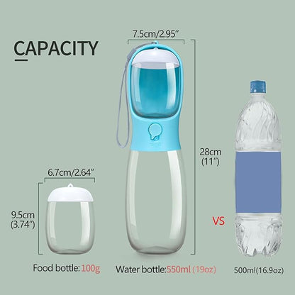 Dog Water Bottle with Food Container, Portable Leak Proof Pet Water Dispenser - Image 6