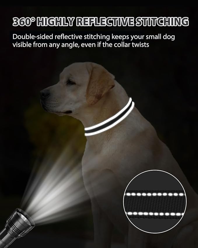 Joytale Extra Large Dog Collar, Wide Double-Sided Reflective Nylon Collar - Image 5