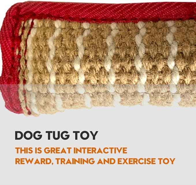 ToLanbbt Dog Tug Toy, Dog Bite Jute Pillow Pull Toy - Image 4